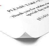 花びらとプロセッコブライダルシャワーの好意サイン ポスター (角)