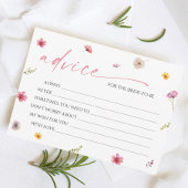 花びらとプロセッコブライダルシャワーアドバイスカード 招待状