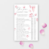 花びらとプロセッコブライダルシャワーシューゲーム