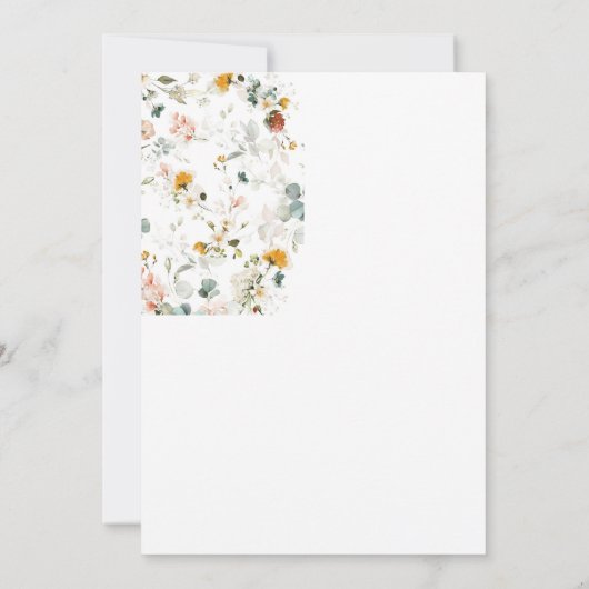 花びらとプロセッコブライダルシャワーテンプレート 招待状 (裏面)