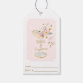 花びらとプロセッコブライダルシャワーテーブル座席表 ギフトタグ (正面)