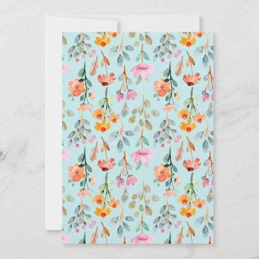 花びらとプロセッコブライダルシャワーパーティー 招待状 (裏面)