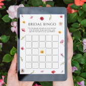 花びらとプロセッコブライダルシャワービンゴゲームカード 招待状