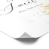 花びらとプロセッコブライダルシャワーラブは甘い ポスター (角)