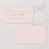 花びらとプロセッコブライダルシャワーレシピ エンクロージャーカード (正面/裏面)