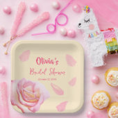 花びらとプロセッコブライダルシャワー紙プレート ペーパープレート (パーティー)