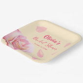 花びらとプロセッコブライダルシャワー紙プレート ペーパープレート (傾斜あり)