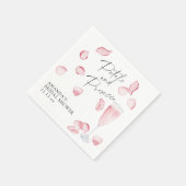 花びらとプロセッコブライダルシャワー スタンダードカクテルナプキン (角)