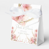 花びらとプロセッコブライダルシャワー フェイバーボックス (正面サイド)