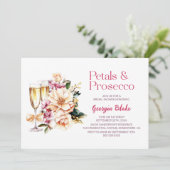 花びらとプロセッコブライダルシャワー 招待状 (スタンド正面)