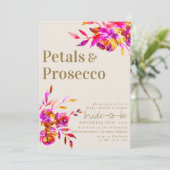 花びらとプロセッコブライダルシャワー 招待状 (スタンド正面)
