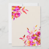 花びらとプロセッコブライダルシャワー 招待状 (裏面)