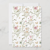 花びらとプロセッコブライダルシャワー 招待状 (裏面)