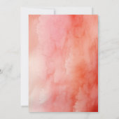 花びらとプロセッコレッドピンクフローラブライダルシャワー 招待状 (裏面)