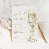 花びらとプロセッコワイルドフラワーズブライダルシャワー 招待状