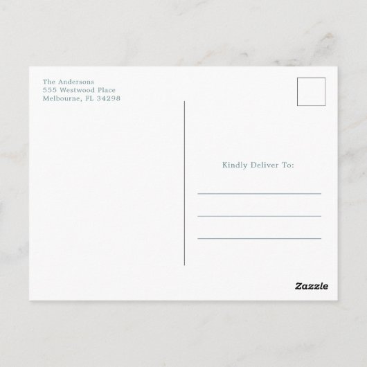 花びらとプロセッコ予算ブライダルシャワーパーティー ポストカード (裏面)