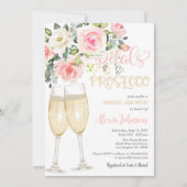 花びらとプロセッコ招待状 招待状 (正面)