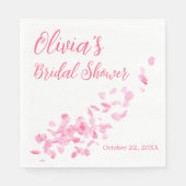 花びらとプロセッコ結婚ブライダルシャワーナプキンス スタンダードランチョンナプキン (正面)