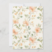 花びらとプロセッコ金ゴールドボトルブライダルシャワー 招待状 (裏面)