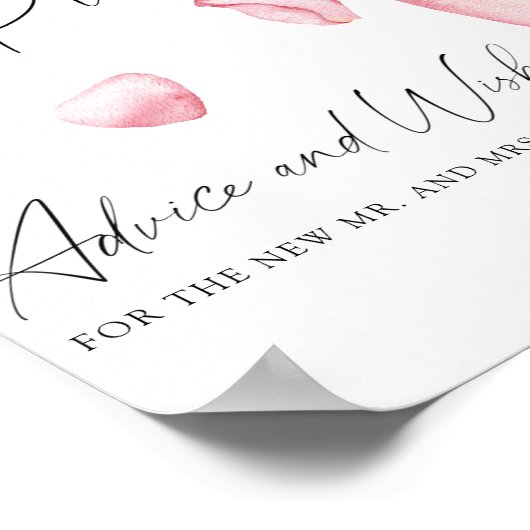 花びらとプロセッコ – アドバイスと願い ポスター (角)