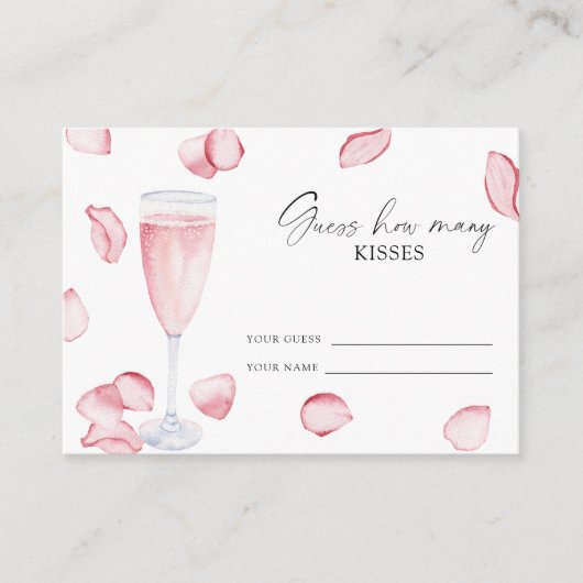 花びらとプロセッコ – キス数を推測 エンクロージャーカード (正面)