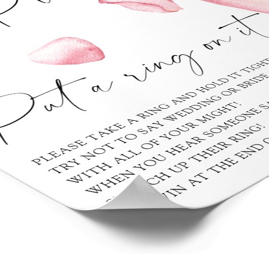 花びらとプロセッコ – ゲームにリングを置く ポスター (角)