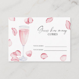 花びらとプロセッコ – コルクの数を推測 エンクロージャーカード