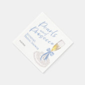 花びらとプロセッコ | ボウウォーターのカラーブライダルシャワー スタンダードカクテルナプキン (角)