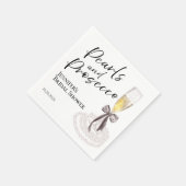 花びらとプロセッコ | ボウウォーターのカラーブライダルシャワー スタンダードカクテルナプキン (角)