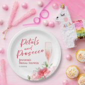 花びらとプロセッコ | ワイルドガーデンブライダルシャワー ペーパープレート (パーティー)