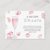 花びらとプロセッコ – 花嫁のためのレシピ エンクロージャーカード (正面)