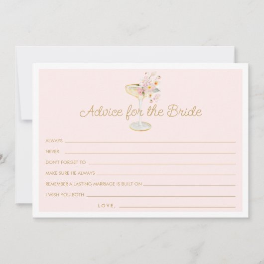 花びらと花嫁カードのプロセッコアドバイス サンキューカード (正面)