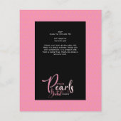 花びらとPEARLSピンクブラックシックブライダルシャワー (裏面)