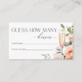 花びらとProseccoはいくつのキスを推測 エンクロージャーカード (正面)