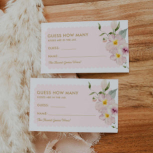 花びらとProseccoはカードの数を推測 エンクロージャーカード