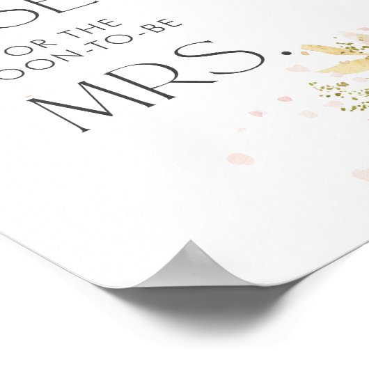 花びらとProseccoブライダルは数のキスを推測 ポスター (角)