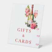 花びらとproseccoブライダルシャワーギフト&カード 台座サイン (正面)