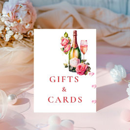 花びらとproseccoブライダルシャワーギフト&カード 台座サイン