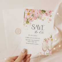 花びらとProsecco日付の保存