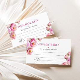 花びらとprosecco明るいピンク日付ナイトアイディア エンクロージャーカード