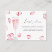 花びらとProsecco – ディスプレイシャワー エンクロージャーカード (正面)