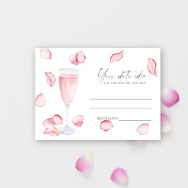 花びらとProsecco – 日付の夜のアイディア\日付のjar エンクロージャーカード