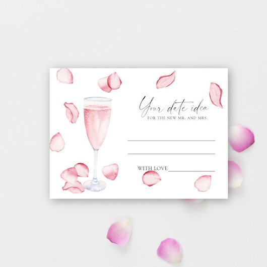 花びらとProsecco – 日付の夜のアイディア\日付のjar エンクロージャーカード