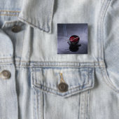 花びらのボールの上の非常に熱い香 缶バッジ (インサイチュ)