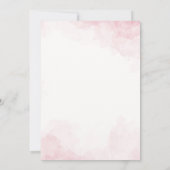 花びらの喜び:ピンクのフローラ赤ちゃんシャワーポートレート 招待状 (裏面)