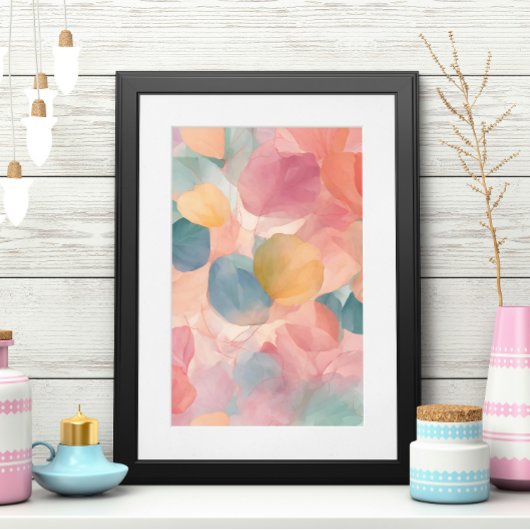 花びらの壁ポスター、花の油の絵を描壁のポスター ポスター