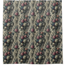 花びらの装飾 – ゴシック様式のバロック シャワーカーテン