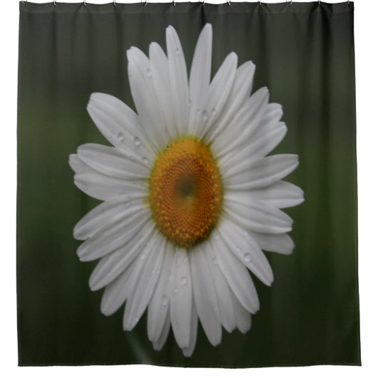 花びらの雨滴 シャワーカーテン (正面)