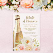 花びらアンドプロセッコガーデンフローラブライダルシャワー 招待状