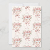 花びらアンドプロセッコピンクガーデンブライダルシャワー 招待状 (裏面)